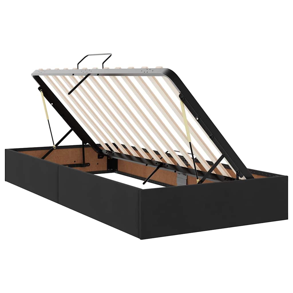 Lit de Rangement avec matelas Noir 100 x 200 cm Velours - XIOS