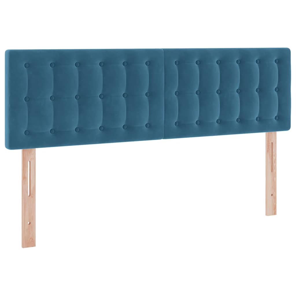 Lit de Rangement avec matelas Bleu foncé 140 x 200 cm Velours - XIOS