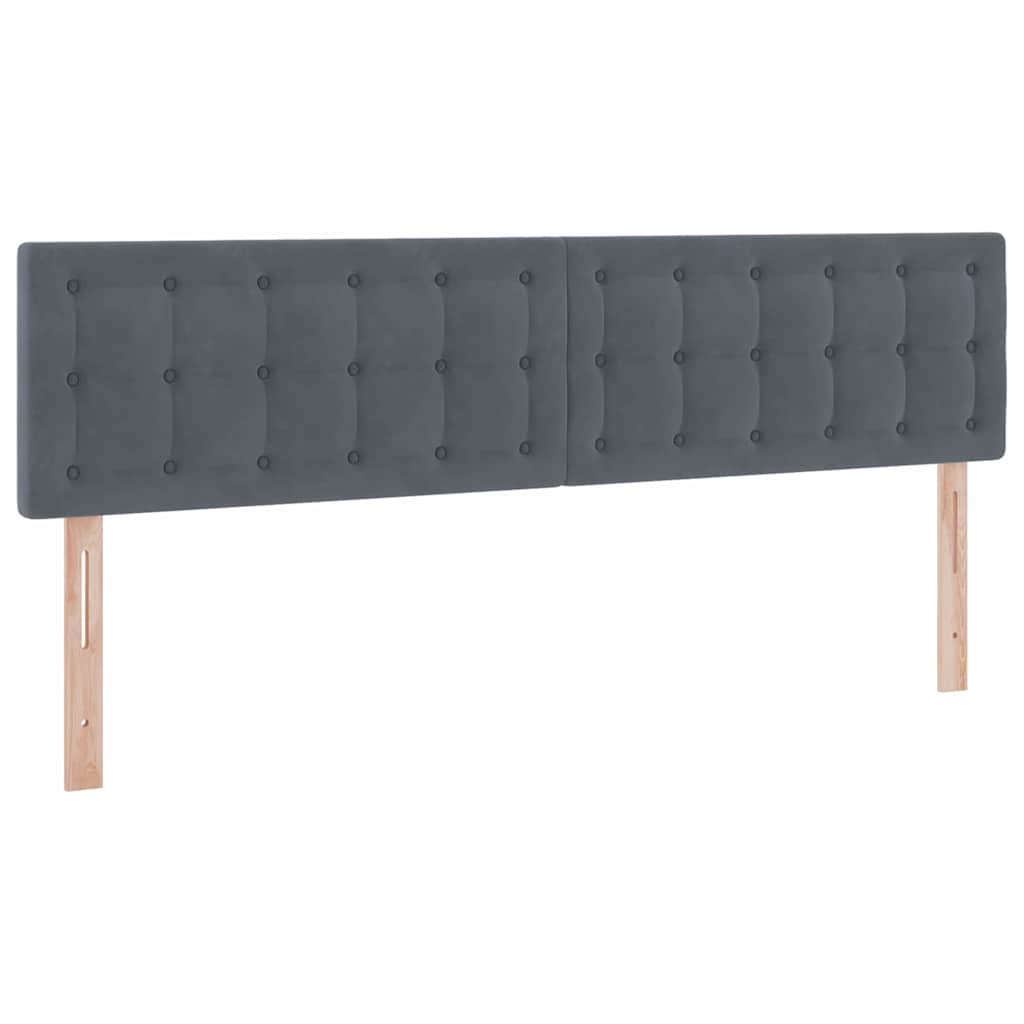 Lit de Rangement avec matelas Gris foncé 180 x 200 cm Velours - XIOS