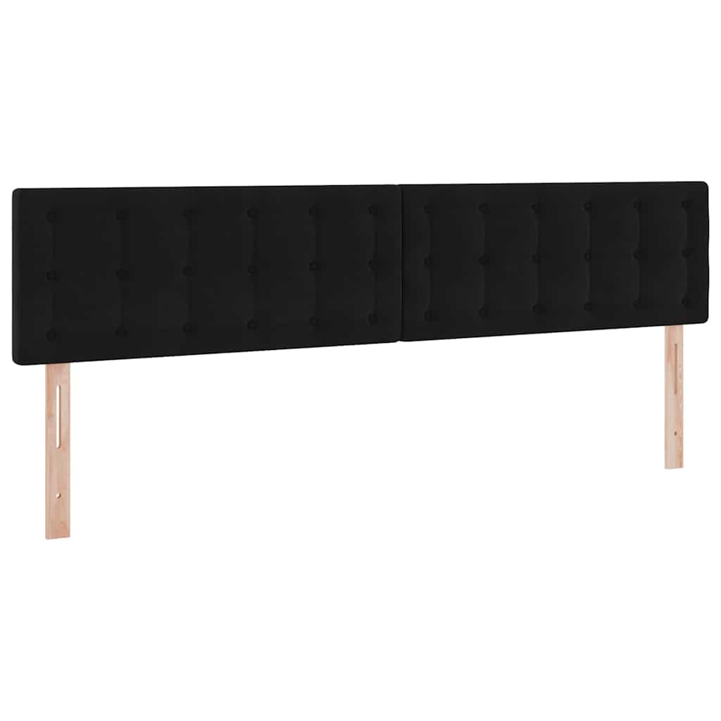 Lit de Rangement avec matelas Noir 200 x 200 cm Velours - XIOS