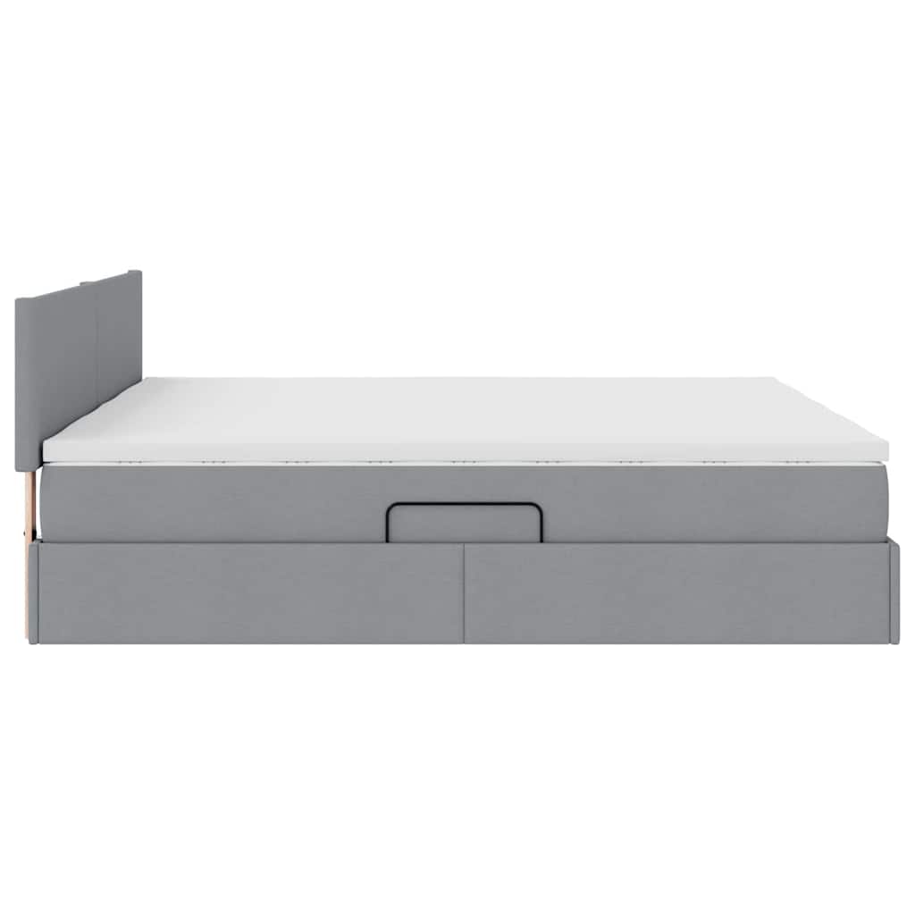 Lit de Rangement Gris clair 180 x 200 cm Cuir synthétique - XIOS