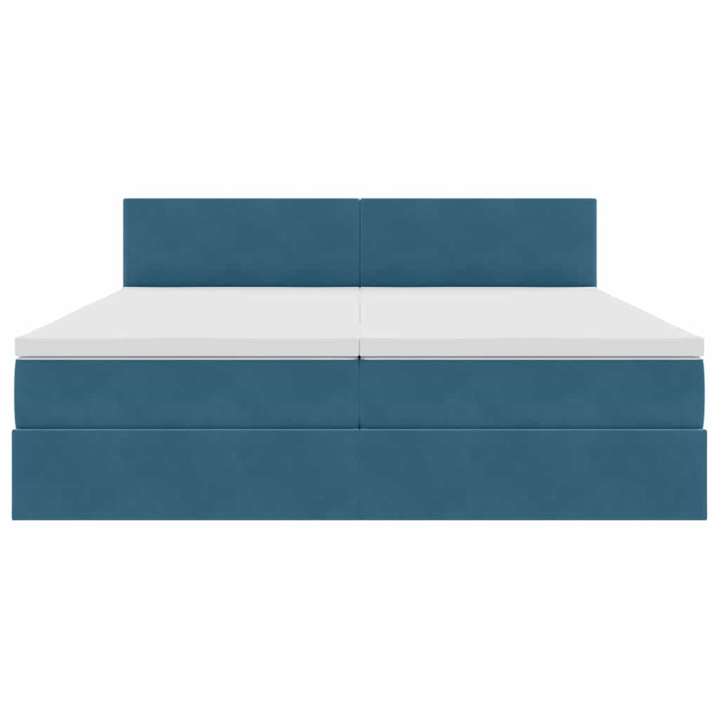 Lit de Rangement avec matelas Bleu foncé 100 x 200 cm - XIOS