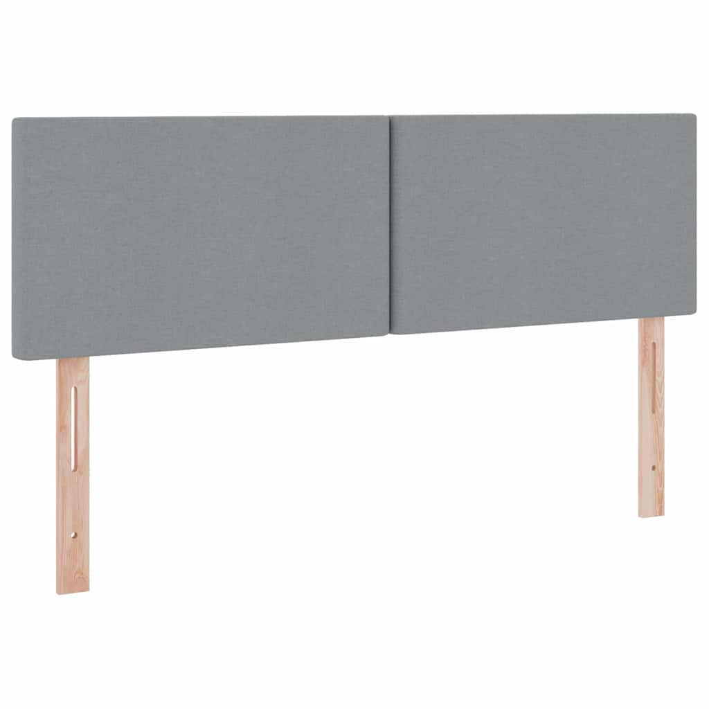 Lit avec rangement et LED Gris clair 140 x 190 cm Polyester - XIOS