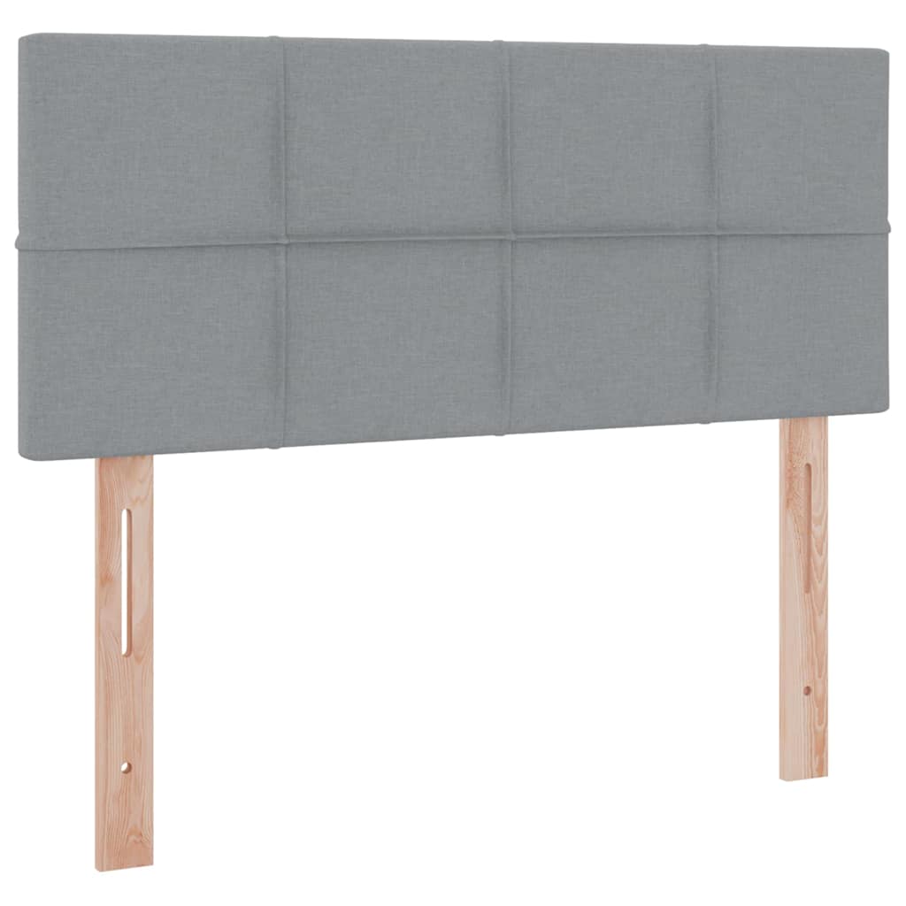 Lit avec rangement et LED Gris clair 120 x 190 cm Polyester - XIOS