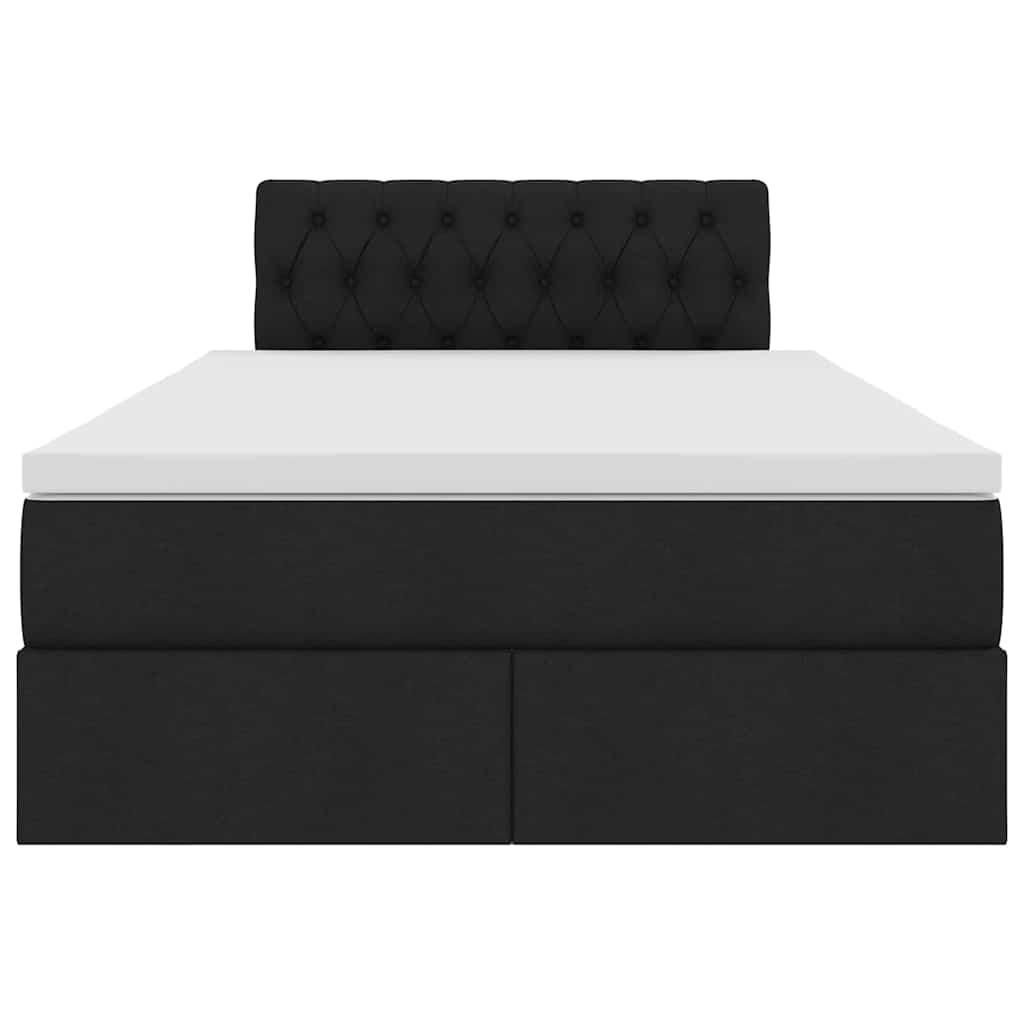 Lit avec rangement et LED Noir 120 x 190 cm Polyester - XIOS