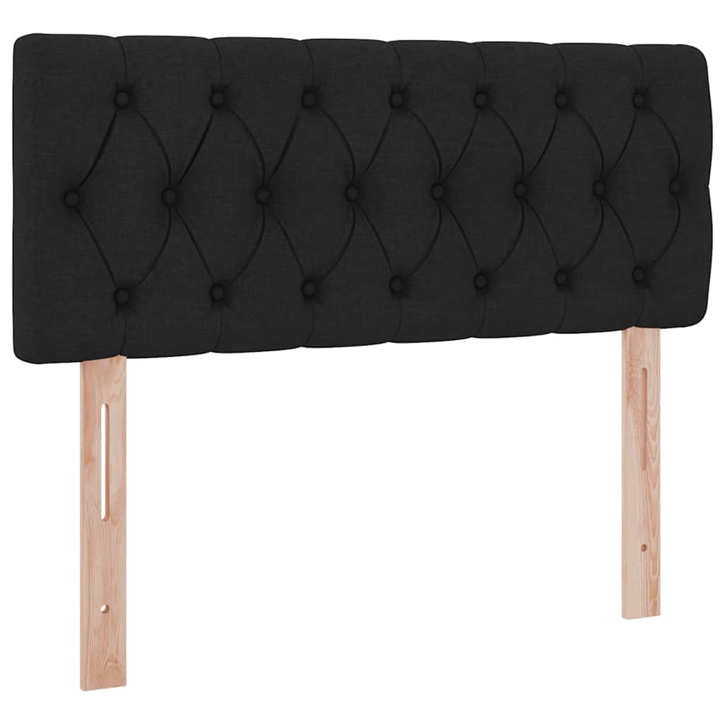 Lit avec rangement et LED Noir 120 x 190 cm Polyester - XIOS