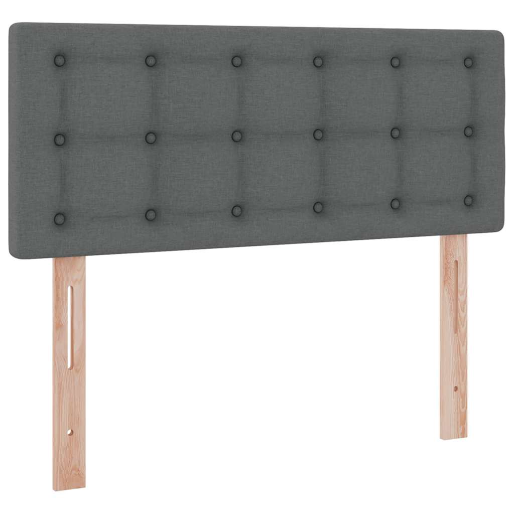 Lit avec rangement et LED Gris foncé 120 x 190 cm Polyester - XIOS