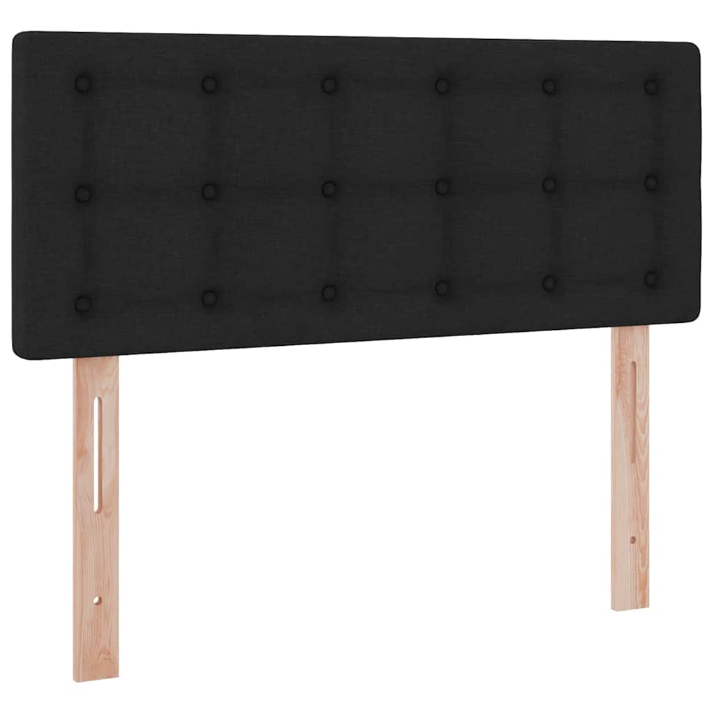 Lit avec rangement et LED Noir 120 x 190 cm Polyester - XIOS