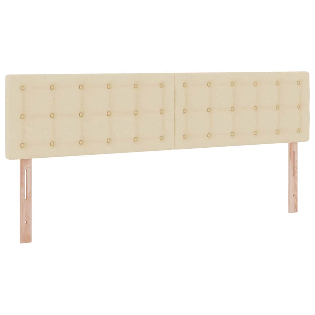 Lit avec rangement et LED avec matelas Crème 160 x 200 cm tissu - XIOS