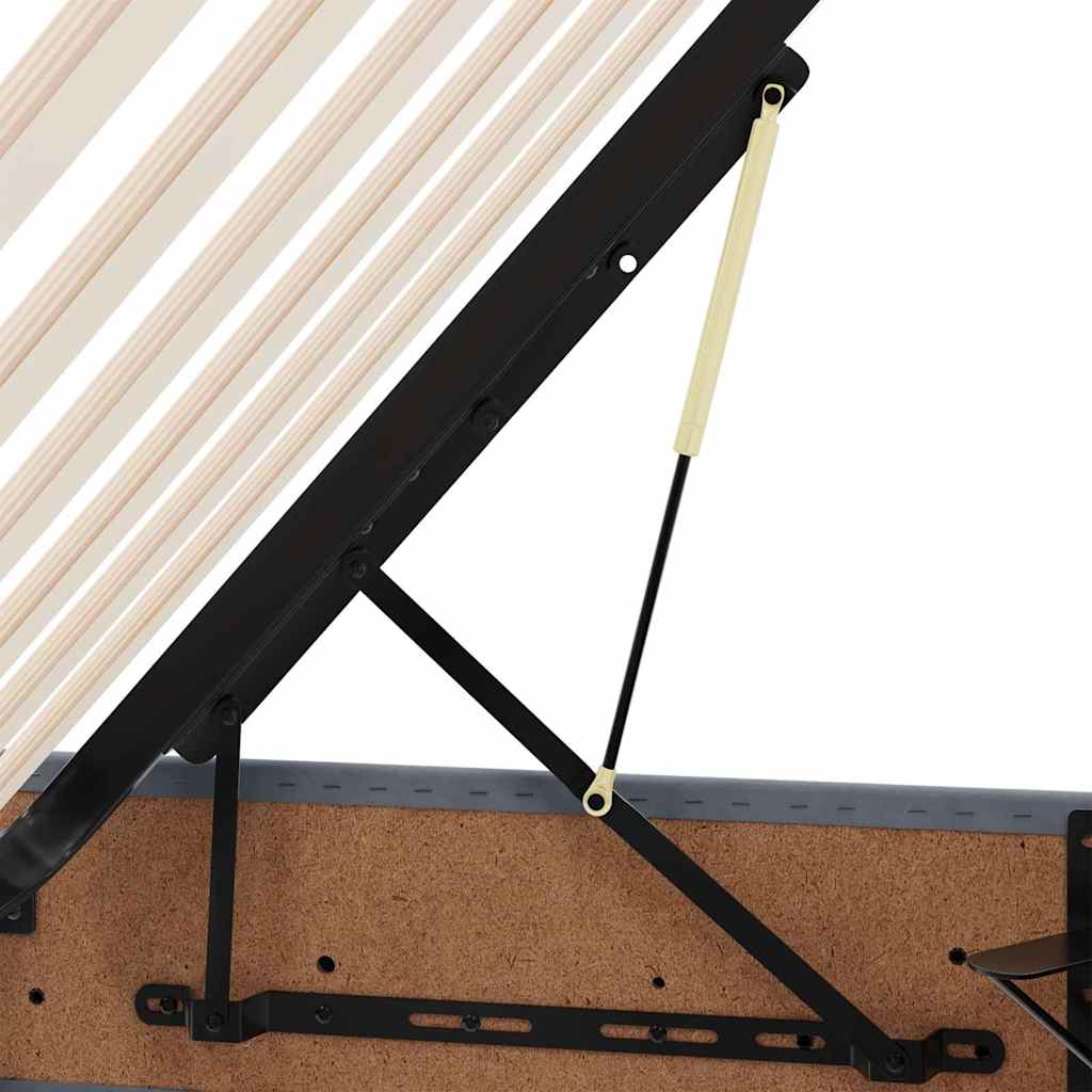 Lit avec des lumières à LED Gris foncé 200 x 200 cm Velours - XIOS