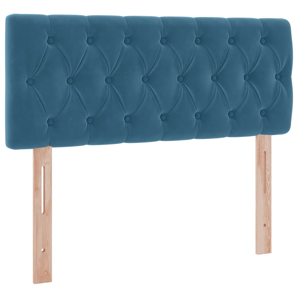 Lit avec rangement et LED Bleu 120 x 190 cm Velours - XIOS