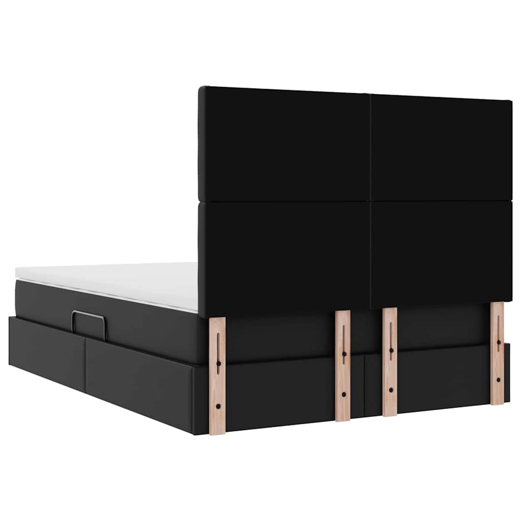 Lit de Rangement Noir 140 x 190 cm Cuir synthétique - XIOS