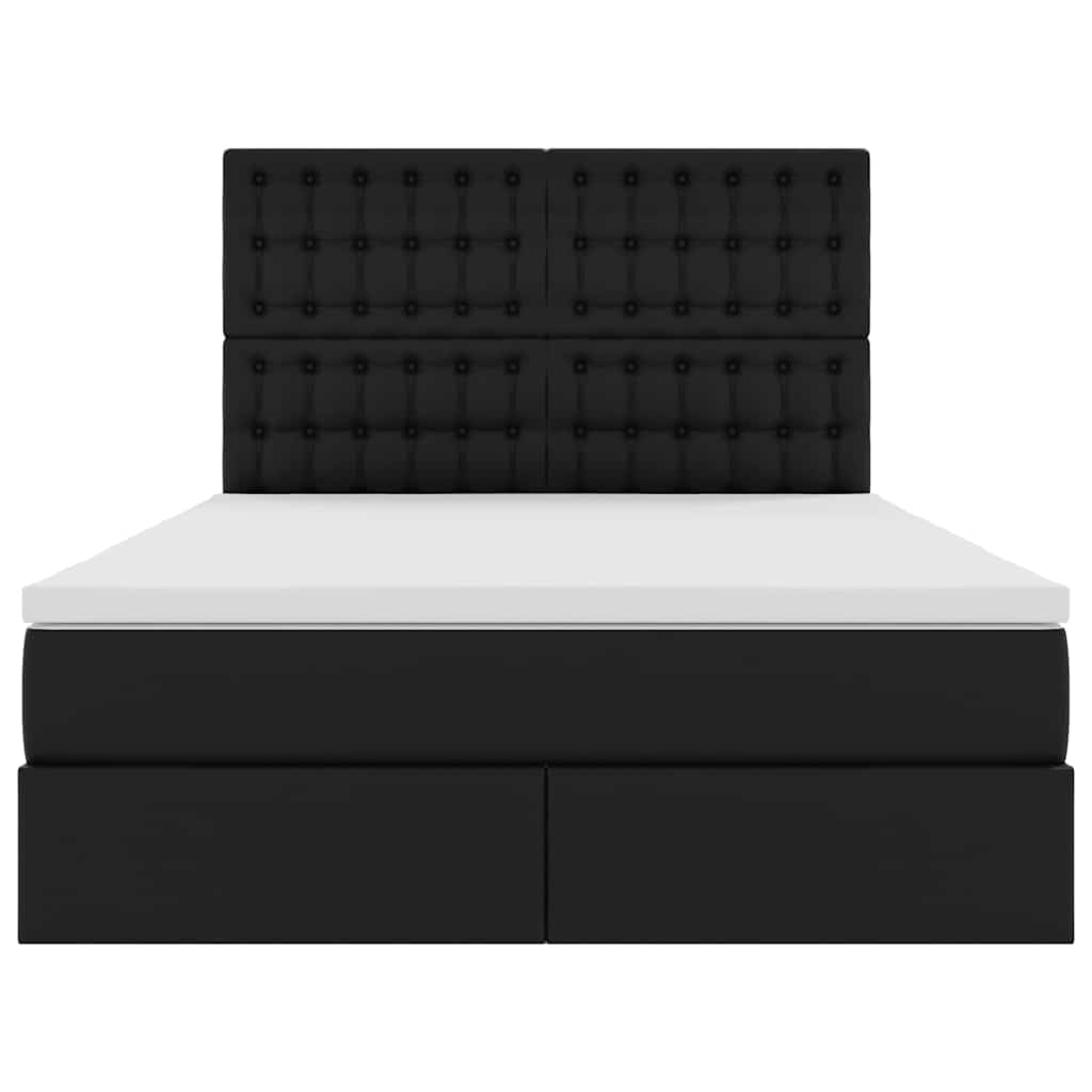 Lit de Rangement Noir 140 x 190 cm Cuir synthétique - XIOS