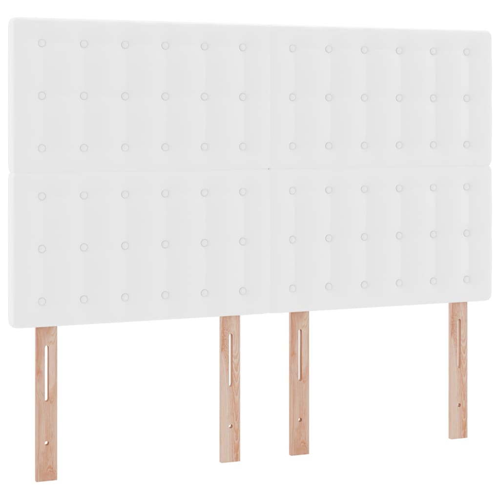 Lit de Rangement Blanc pur 140 x 200 cm Cuir synthétique