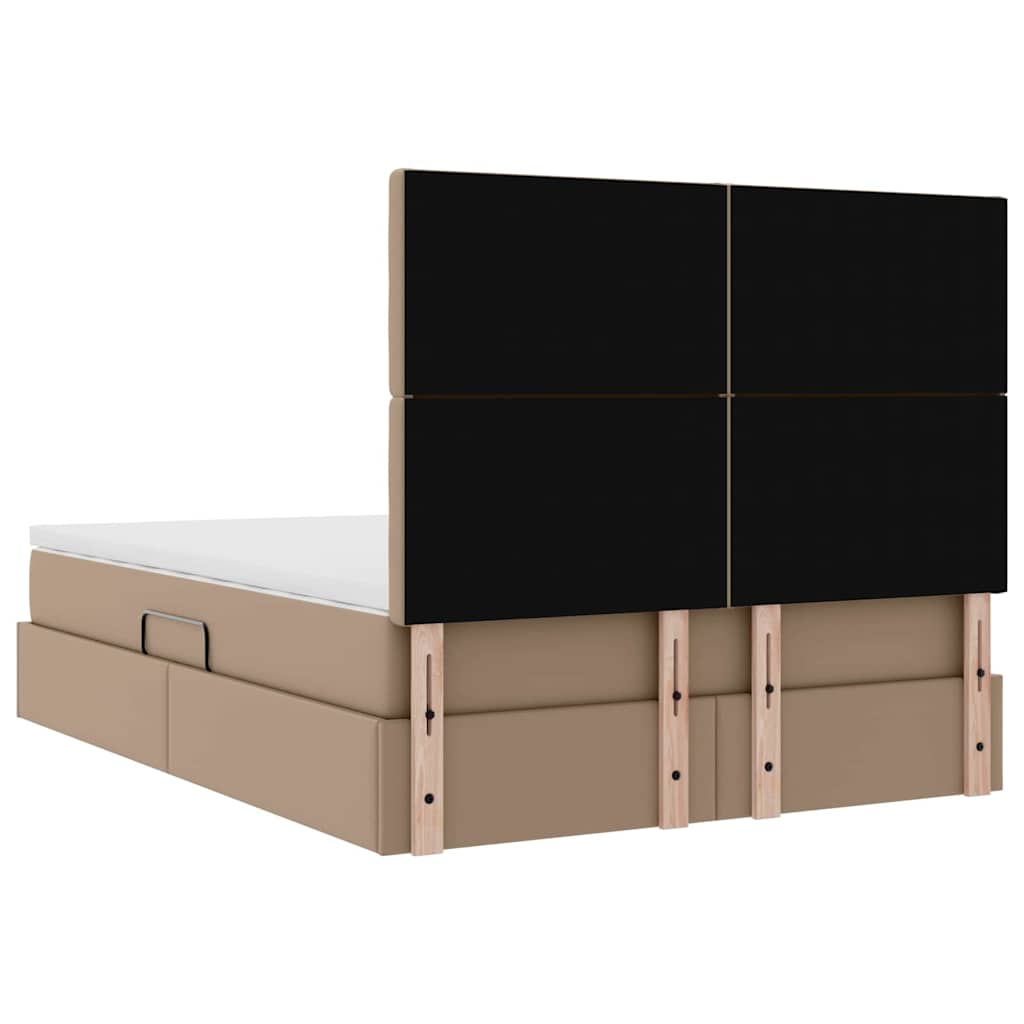 Lit de Rangement Cappuccino 140 x 200 cm Cuir synthétique