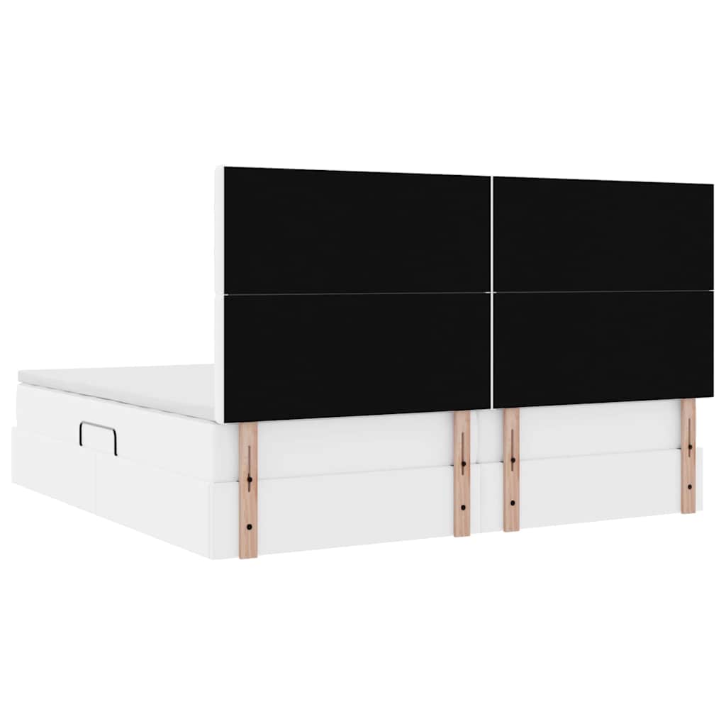 Lit de Rangement Blanc pur 200 x 200 cm Cuir synthétique - XIOS
