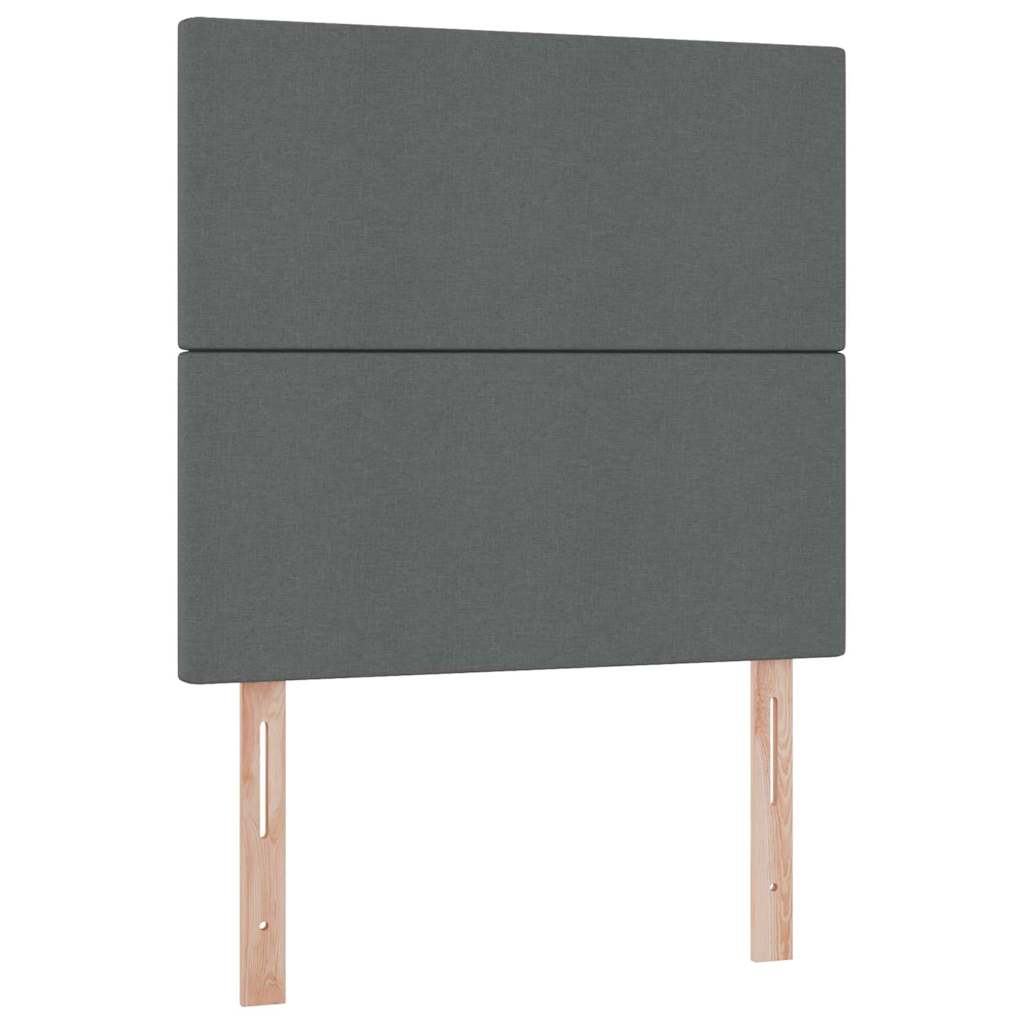 Lit avec rangement et matelas Gris foncé 90 x 190 cm Polyester - XIOS