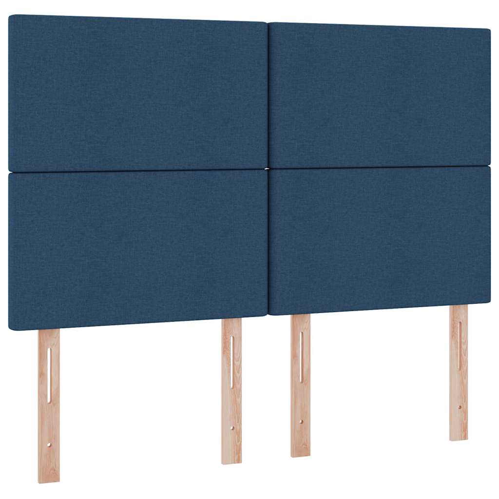 Lit avec rangement et matelas Bleu 140 x 200 cm Polyester - XIOS