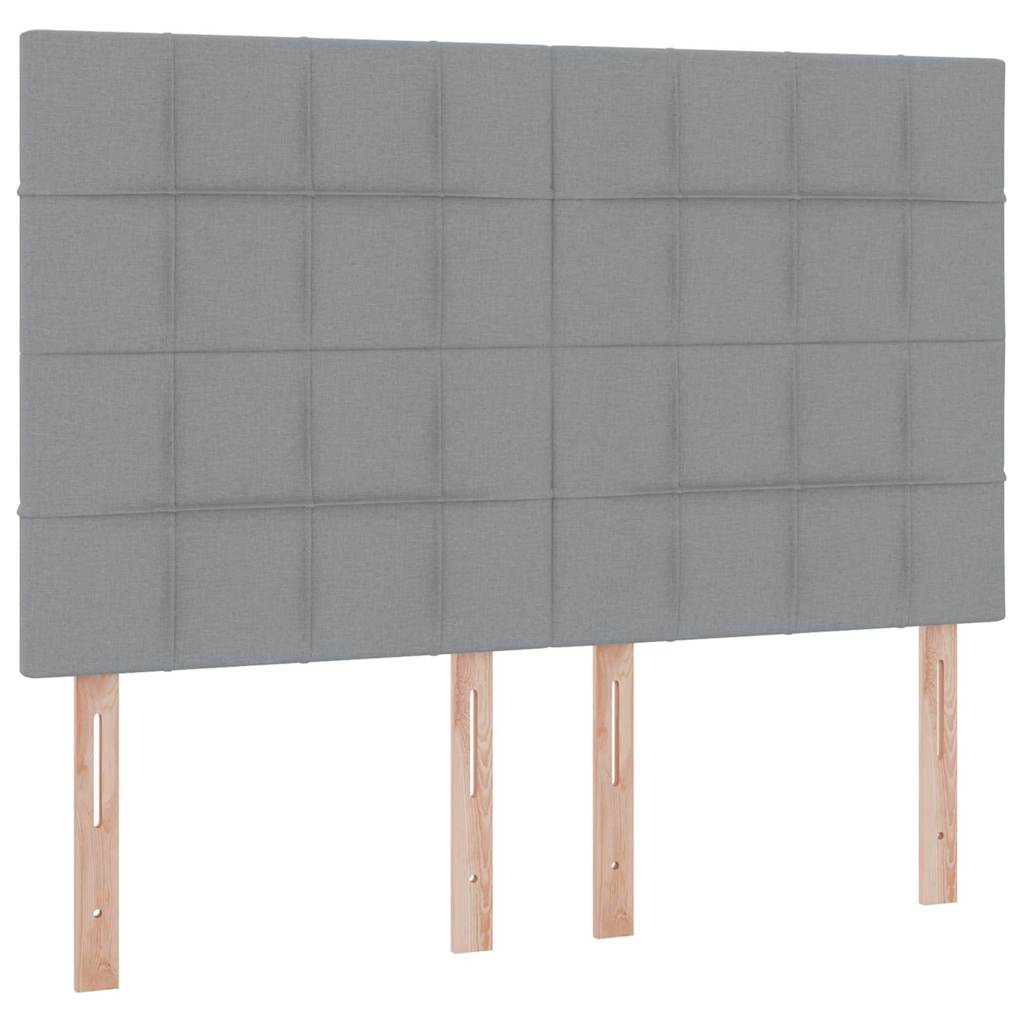 Lit avec rangement et matelas Gris clair 140 x 190 cm Polyester - XIOS
