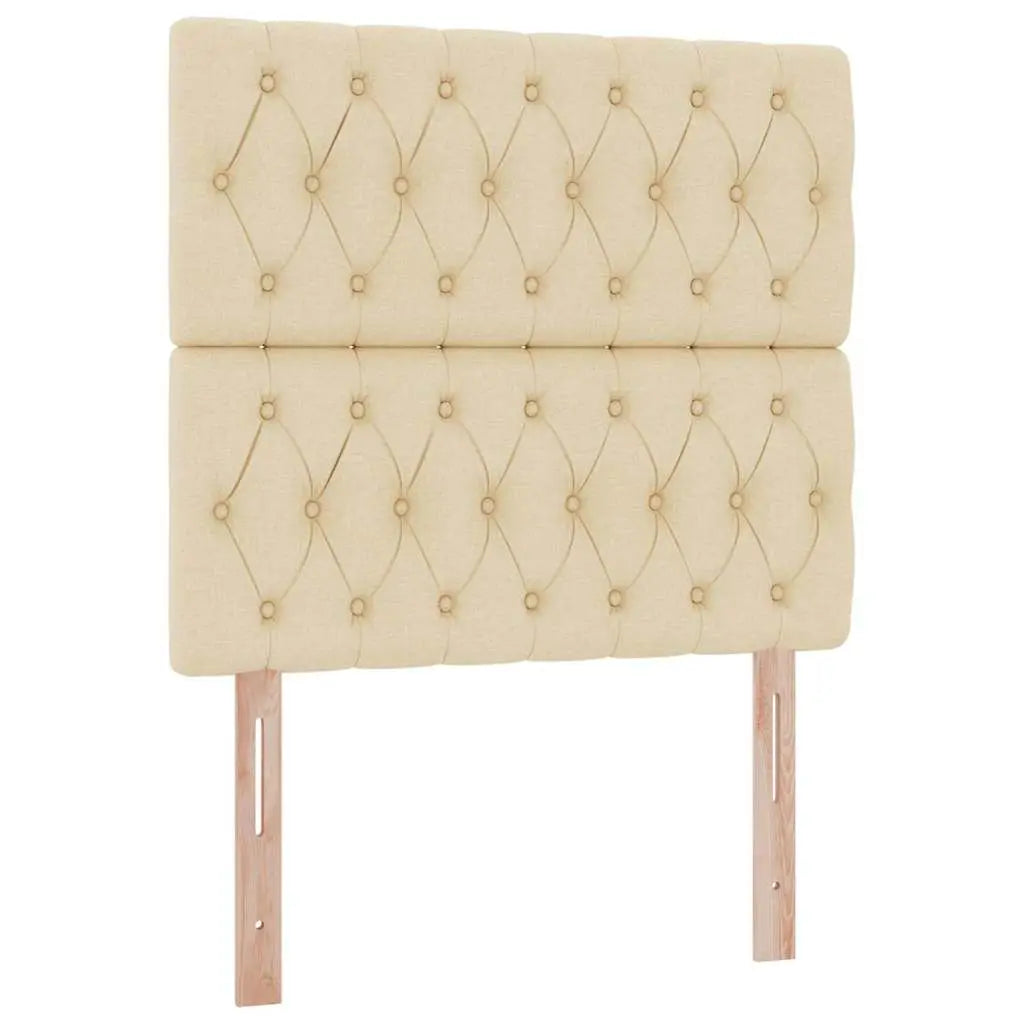 Lit avec rangement et matelas Crème 90 x 200 cm tissu - XIOS