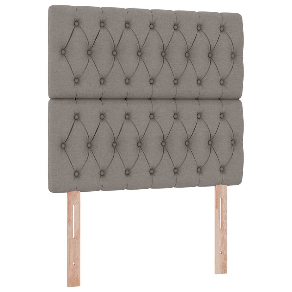 Lit avec rangement et matelas Taupe 100 x 200 cm Polyester - XIOS