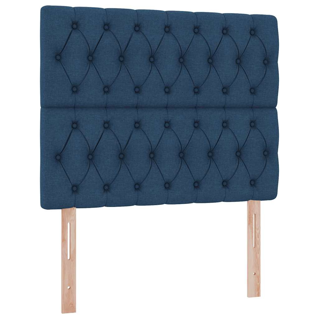 Lit avec rangement et matelas Bleu 120 x 200 cm Polyester - XIOS