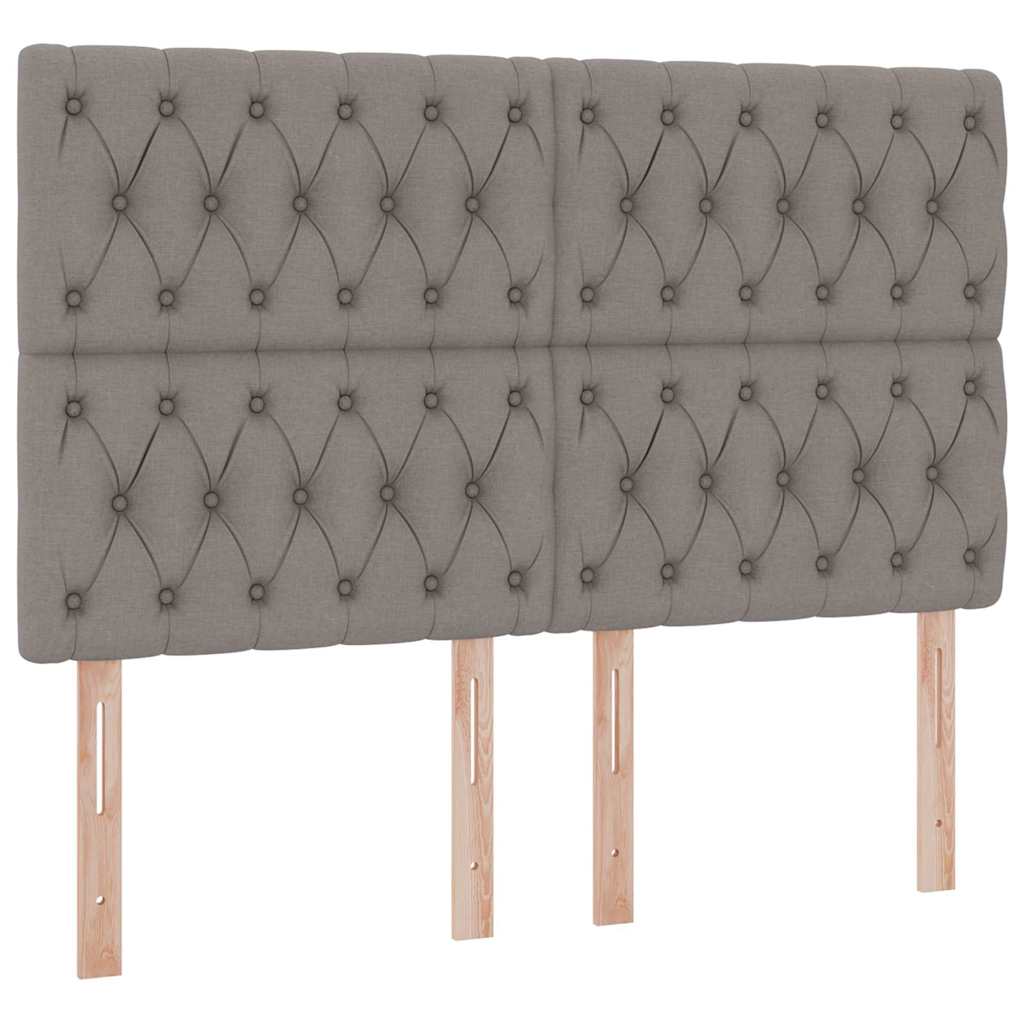 Lit avec rangement et matelas Taupe 140 x 200 cm Polyester - XIOS