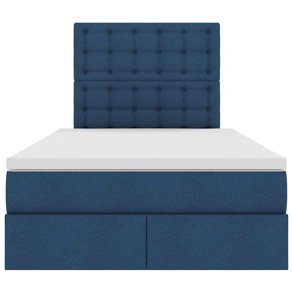 Lit avec rangement et matelas Bleu 120 x 200 cm Polyester - XIOS
