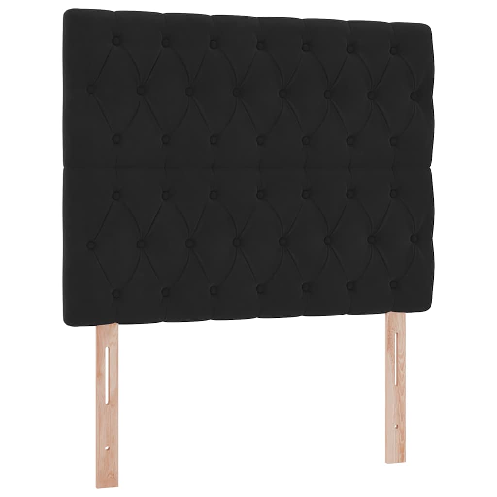 Lit avec rangement et LED Noir 120 x 190 cm Velours - XIOS
