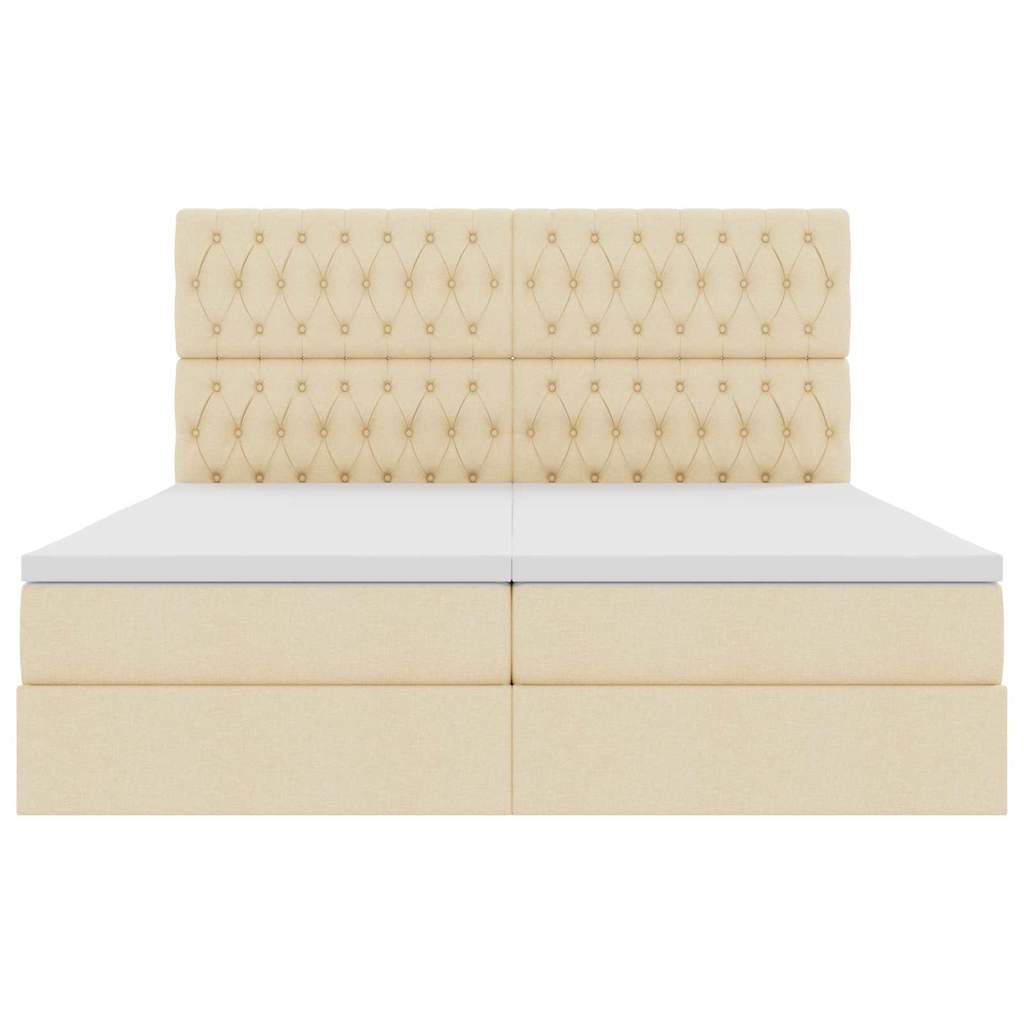 Lit de Rangement Crème 180 x 200 cm Cuir synthétique - XIOS