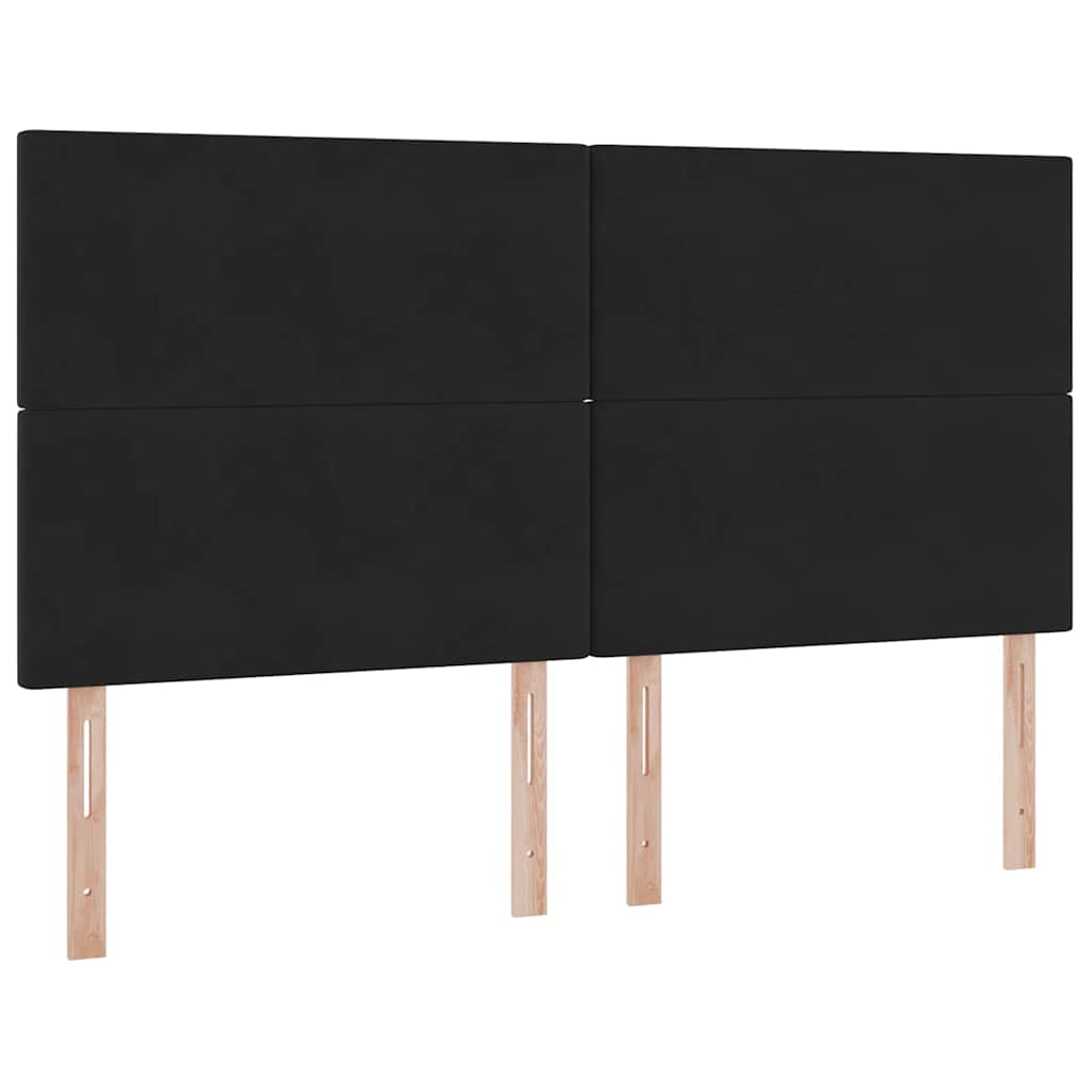 Lit de Rangement avec matelas Noir 180 x 200 cm Velours - XIOS