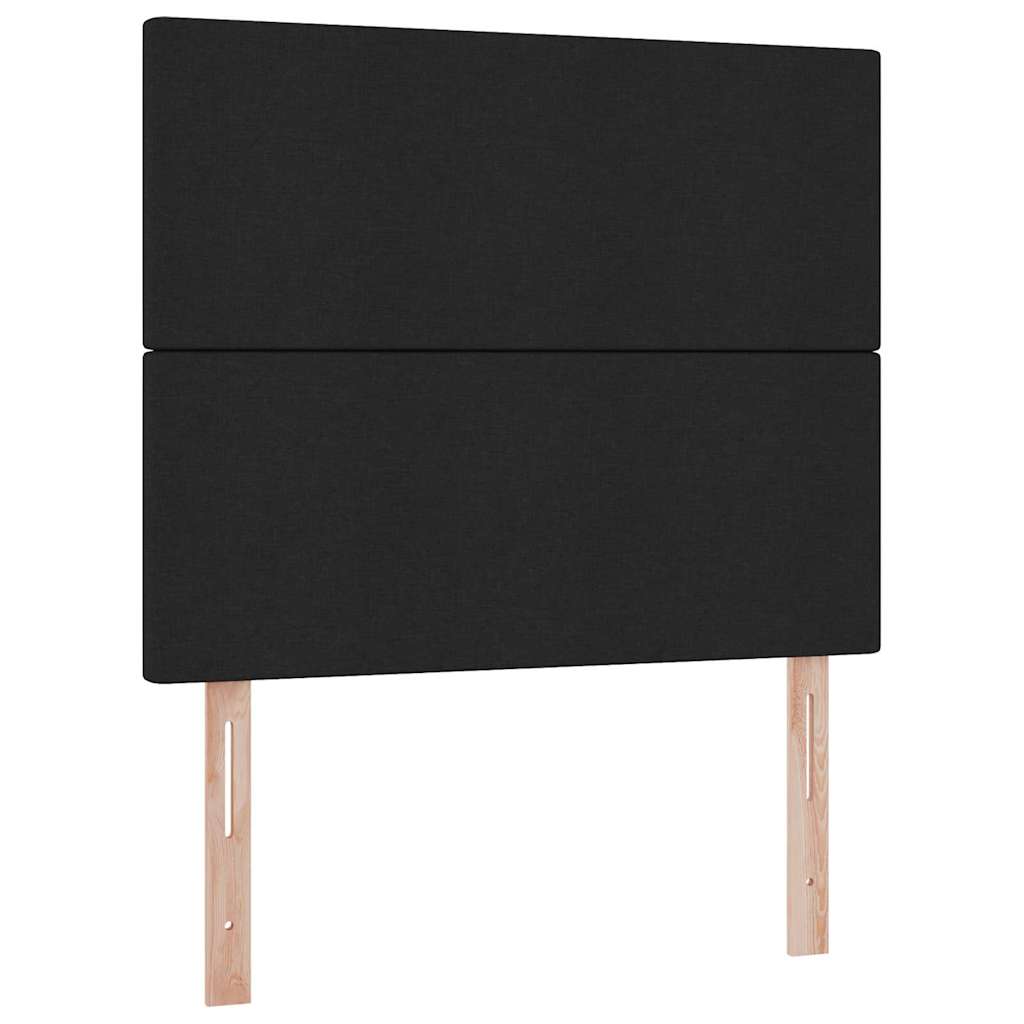 Lit avec rangement et LED Noir 120 x 190 cm Polyester - XIOS