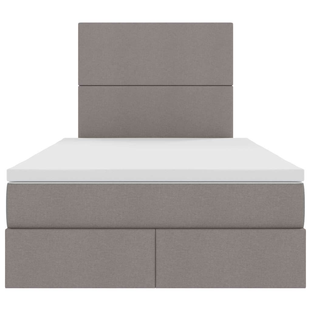 Lit avec rangement et LED Taupe 120 x 190 cm Polyester - XIOS