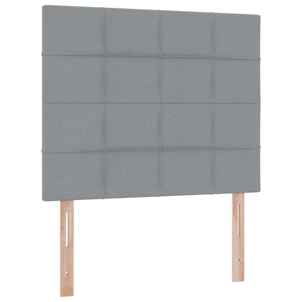 Lit avec rangement et LED Gris clair 120 x 190 cm Polyester - XIOS