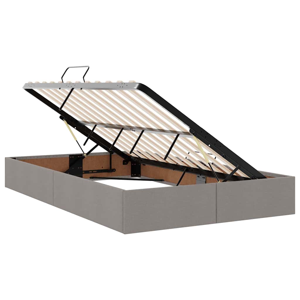 Lit avec rangement et LED Taupe 120 x 190 cm Polyester - XIOS