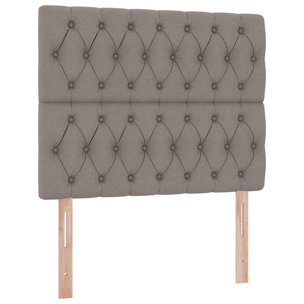 Lit avec rangement et LED Taupe 120 x 190 cm Polyester - XIOS