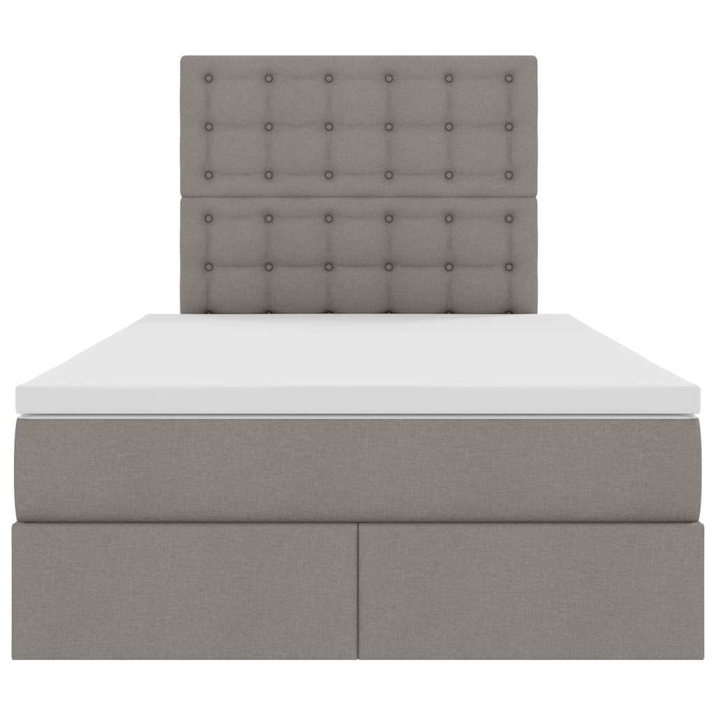 Lit avec rangement et LED Taupe 120 x 190 cm Polyester - XIOS