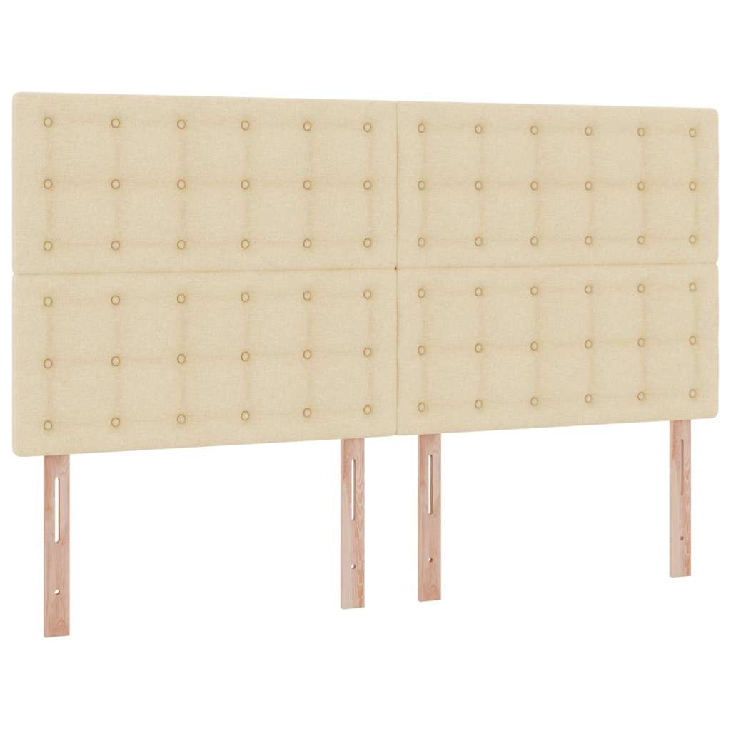 Lit avec des lumières à LED Crème 160 x 200 cm tissu - XIOS