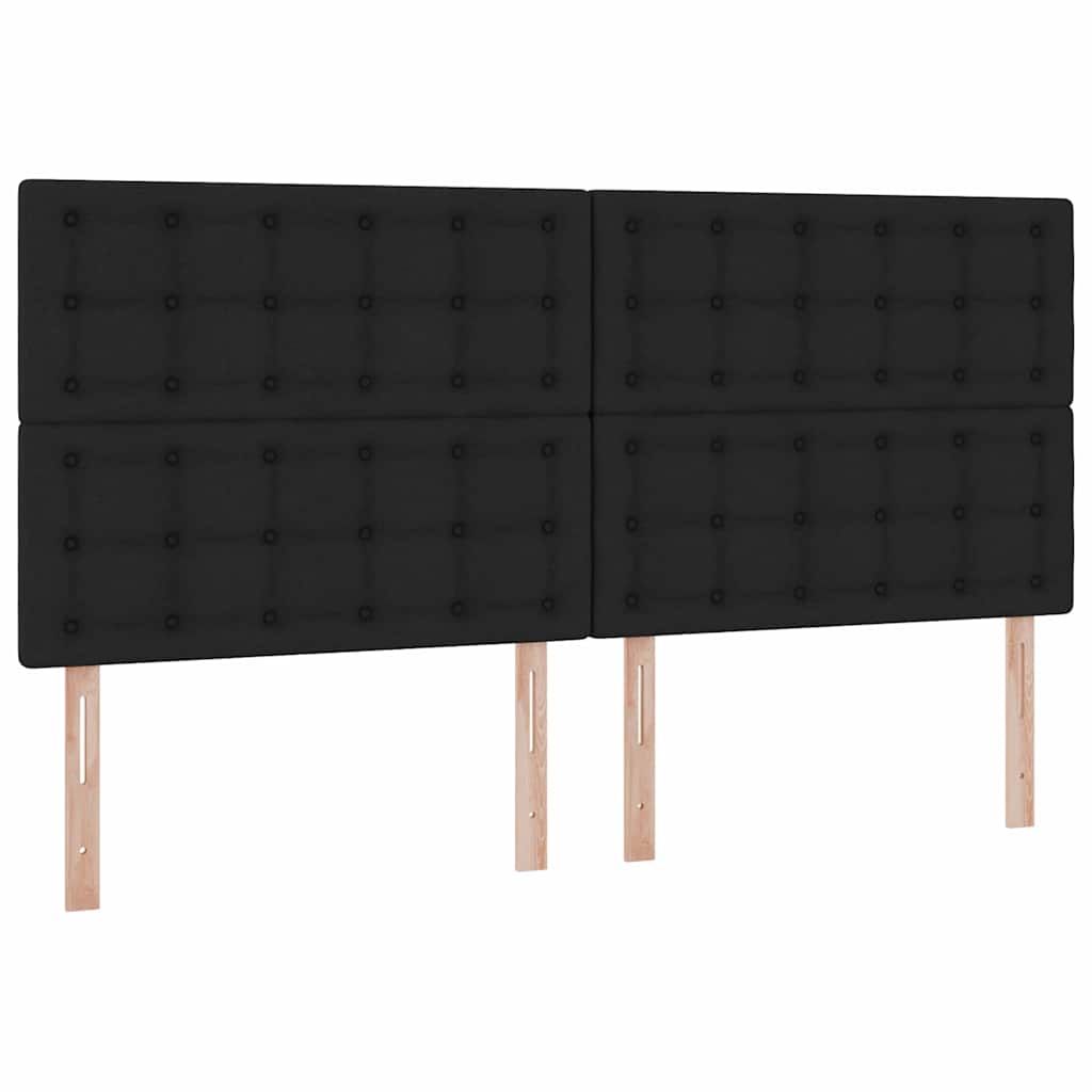 Lit avec rangement et LED avec LED Noir 200 x 200 cm Polyester - XIOS