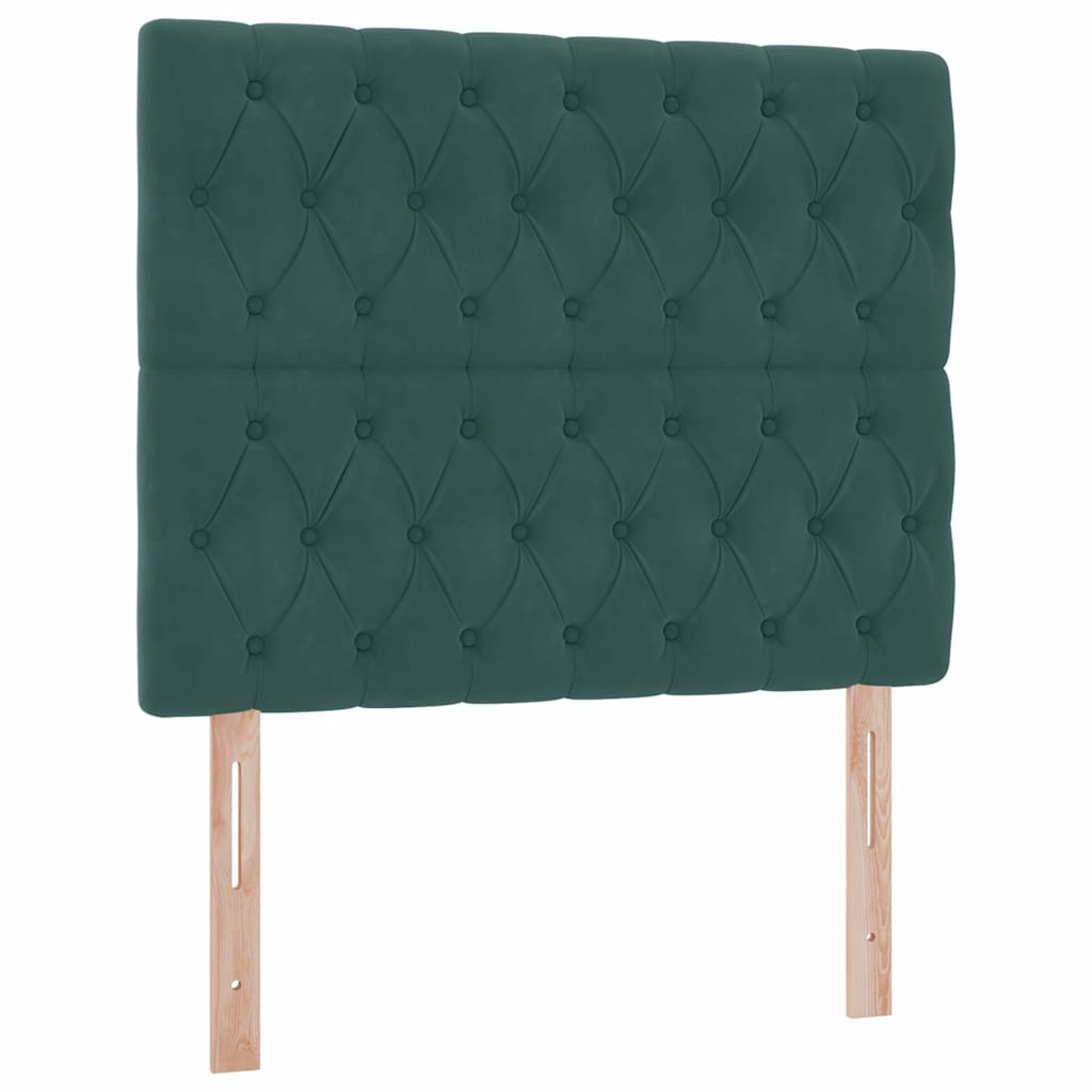 Lit avec rangement et LED Vert foncé 120 x 200 cm Velours - XIOS
