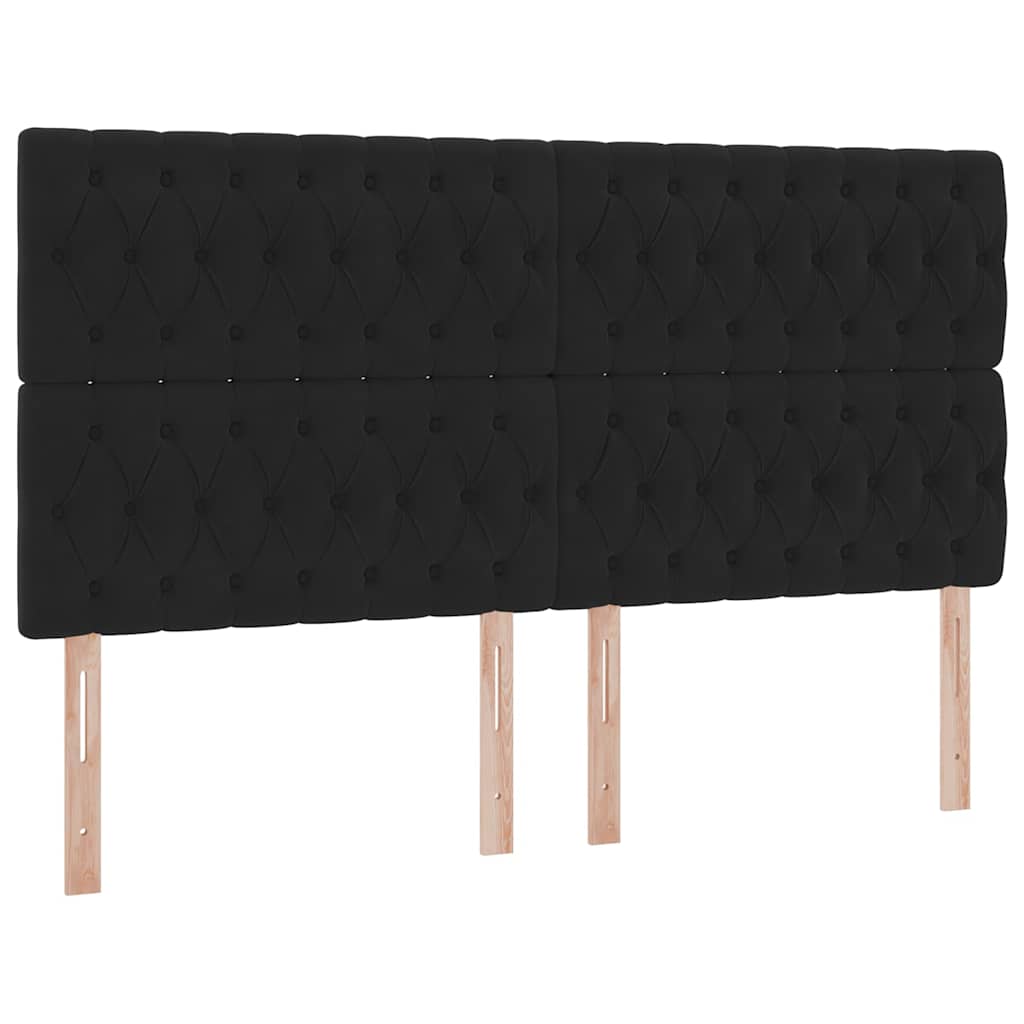 Lit avec rangement et LED avec LED Noir 160 x 200 cm Velours - XIOS