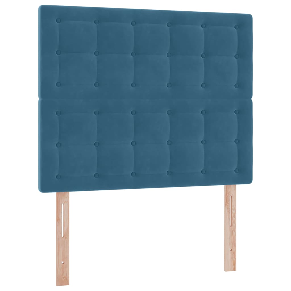 Lit avec rangement et LED Bleu 120 x 190 cm Velours - XIOS