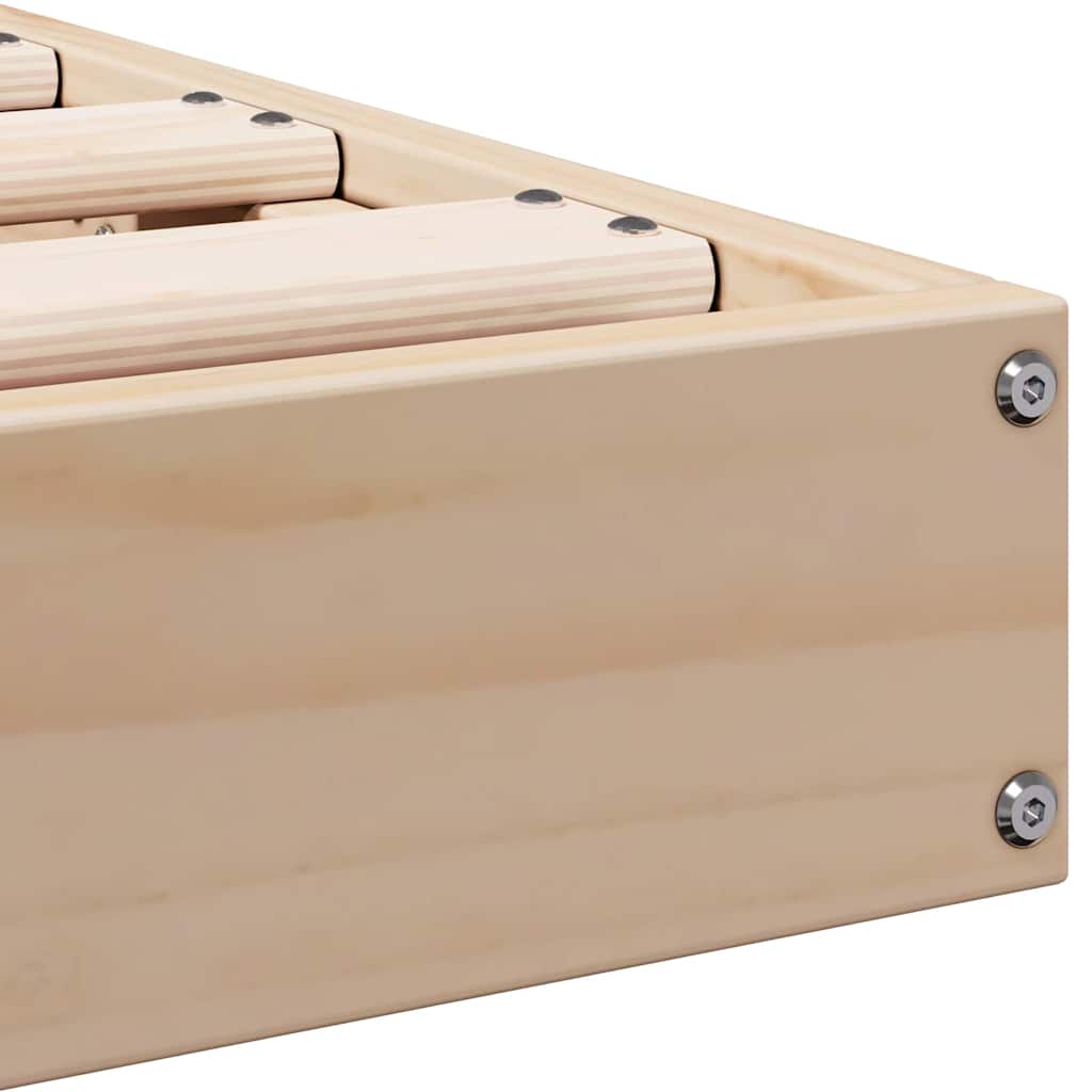 Cadre de lit surélevé Naturel 180 x 210 cm Bois de pin massif - XIOS