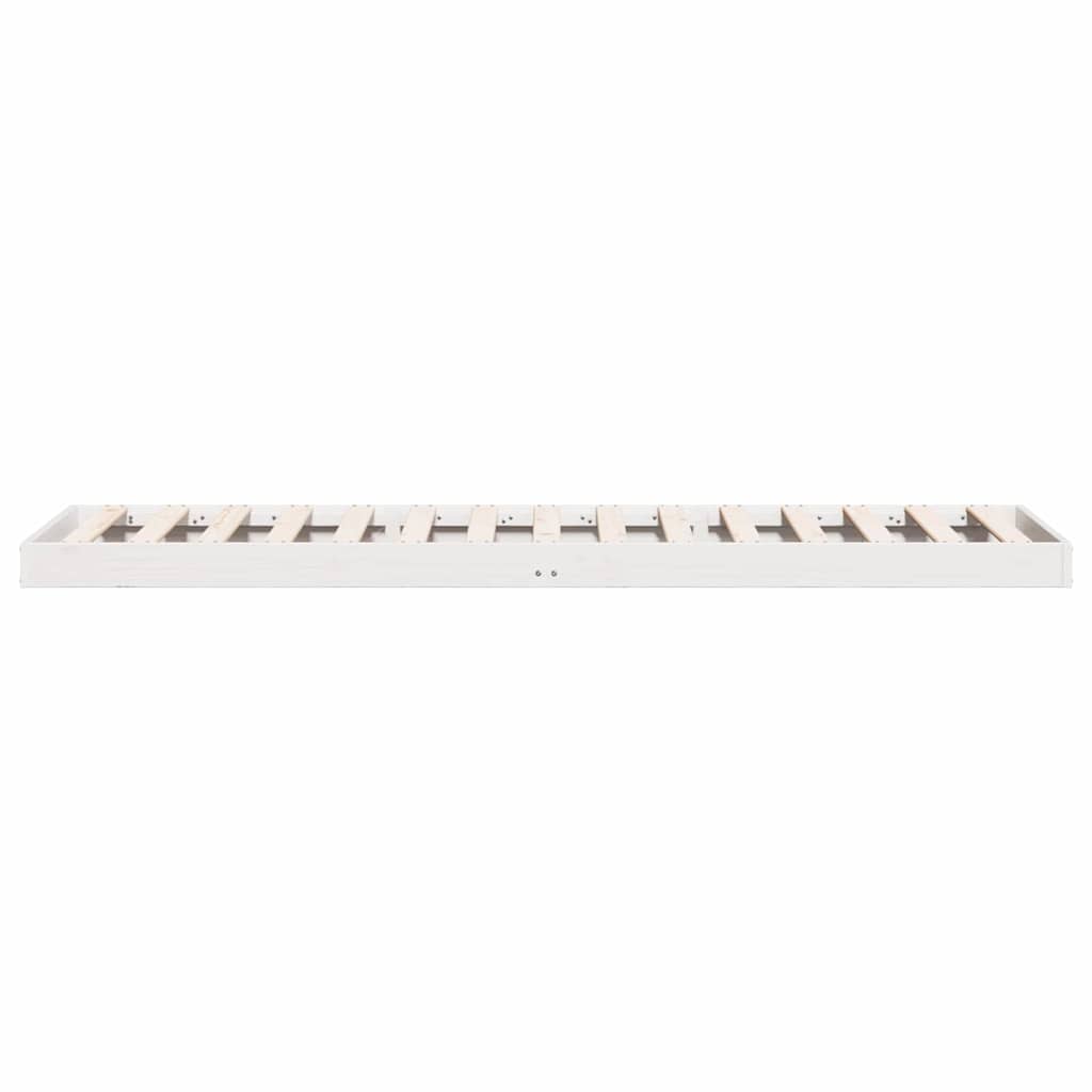 Cadre de lit surélevé Blanc 80 x 220 cm Bois de pin massif - XIOS