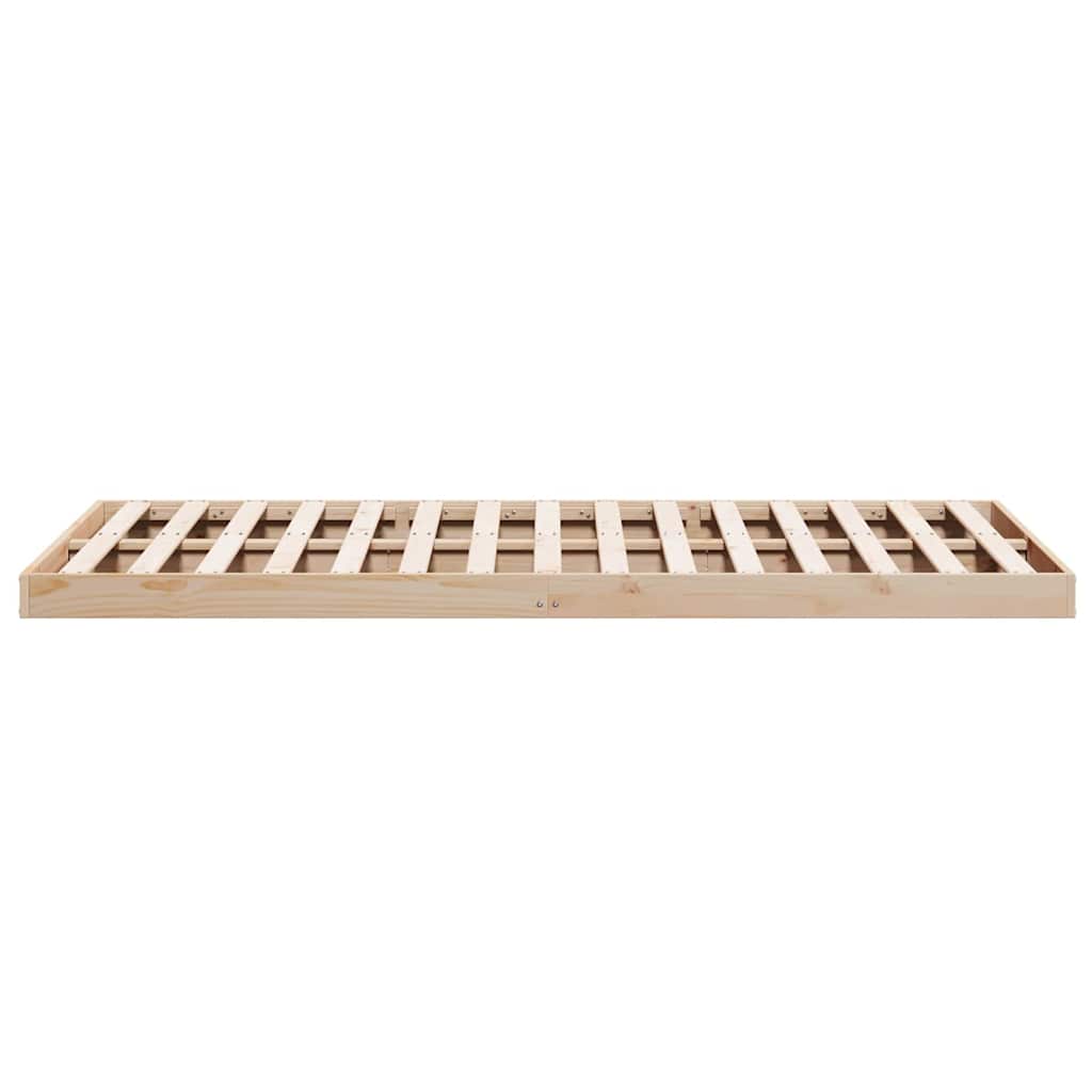 Cadre de lit surélevé Naturel 140 x 220 cm Bois de pin massif - XIOS