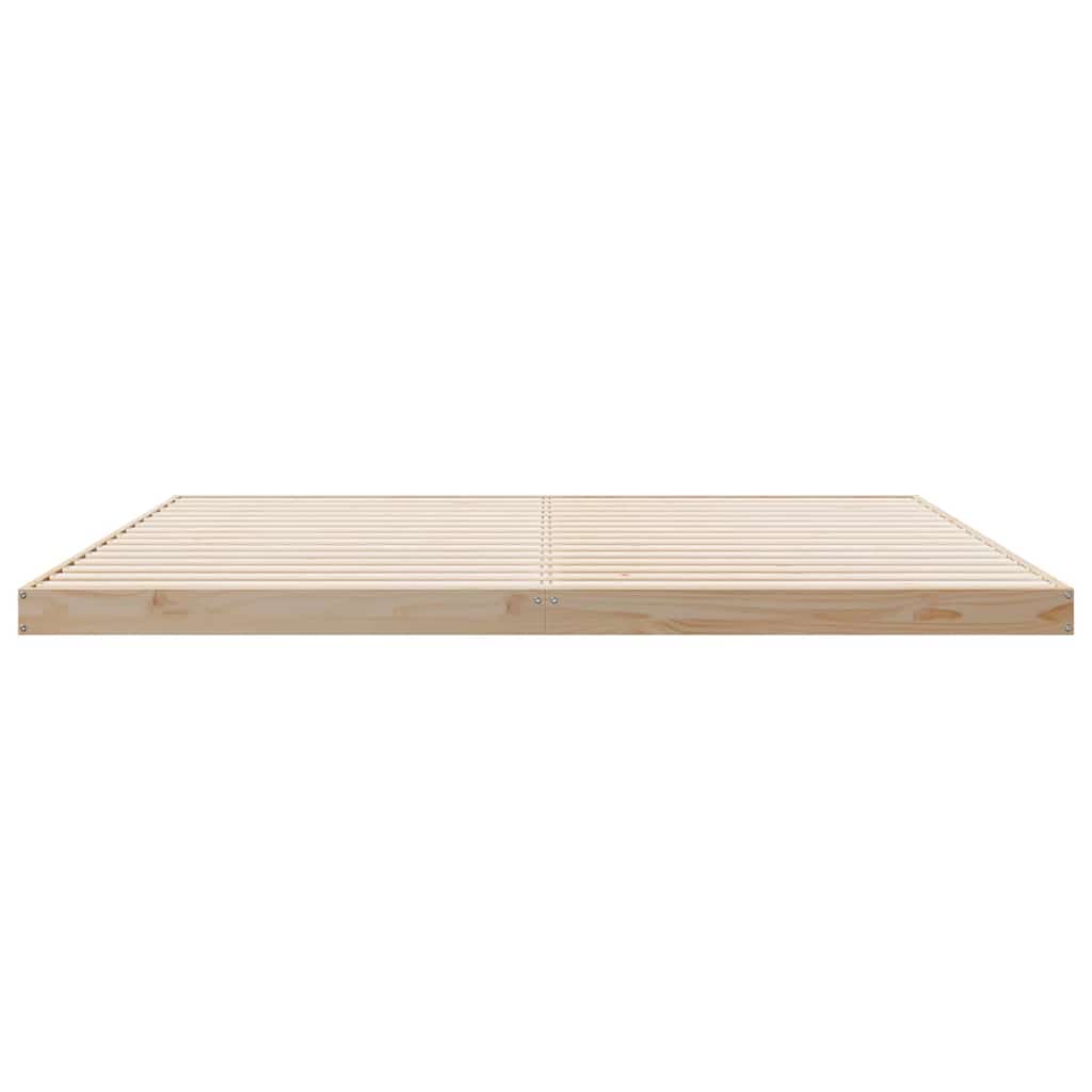 Cadre de lit surélevé Naturel 180 x 220 cm Bois de pin massif - XIOS