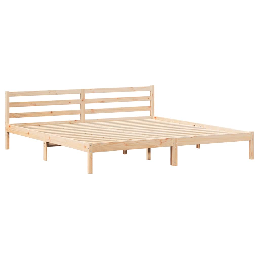 Cadre de lit Marron 220 x 180 cm Bois massif en pin - XIOS