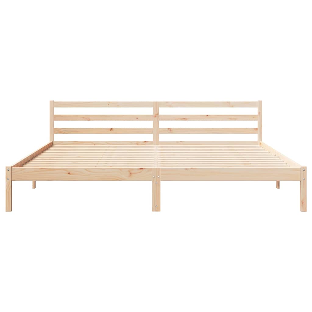 Cadre de lit Marron 220 x 180 cm Bois massif en pin - XIOS