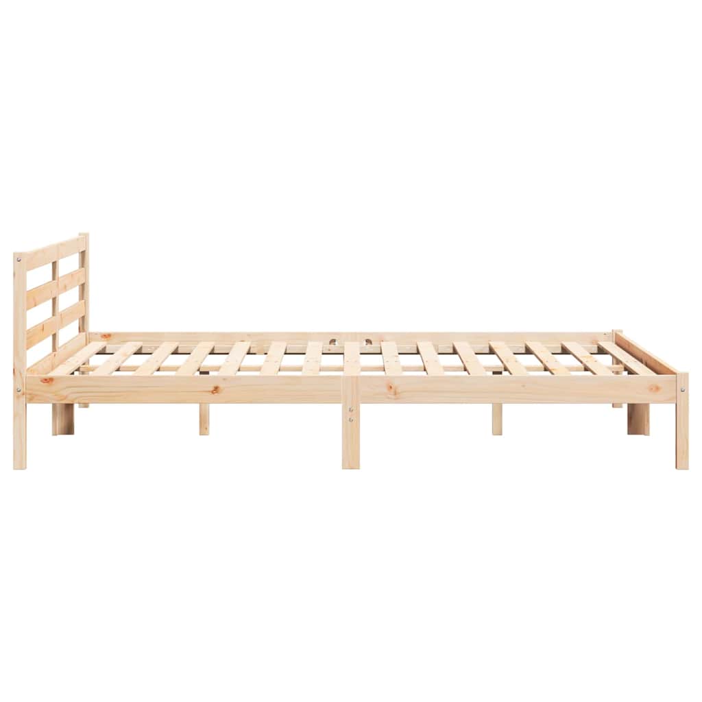 Cadre de lit Marron 220 x 180 cm Bois massif en pin - XIOS