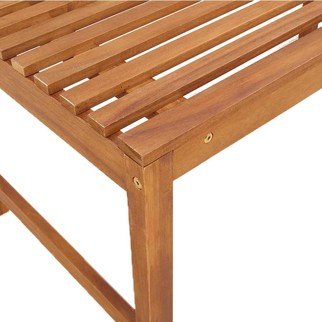 Ensemble de banc de jardin 5 pcs Marron Bois d'Acacia Massif